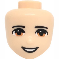 Lego hlava, tělová světlá (6100638, 6226429, 6240075)